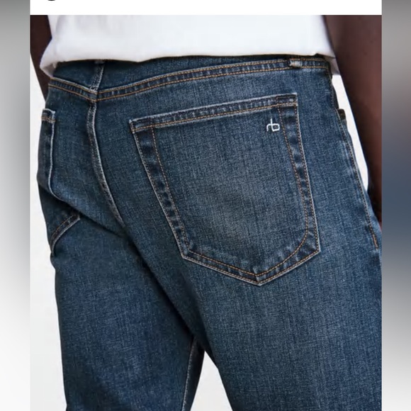 Rag & Bone Fit 2 - Beldon Slim Fit Dark Indigo Authentic Stretch Jean 33x32 - Picture 3 of 9